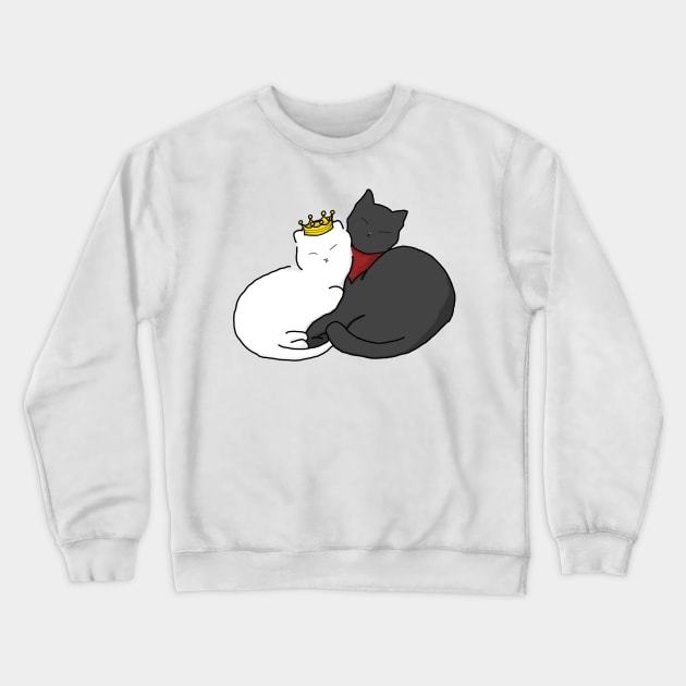 Merthur Cats snuggling Crewneck Sweatshirt by QuinnOliver